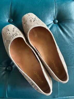 Vionic Rose Snake-Print Slip-On Ballet Flats